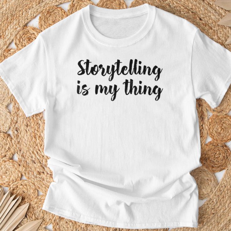 Storytelling Ist Mein Ding Story Telling Folk-Legenden T-Shirt Geschenke für alte Männer