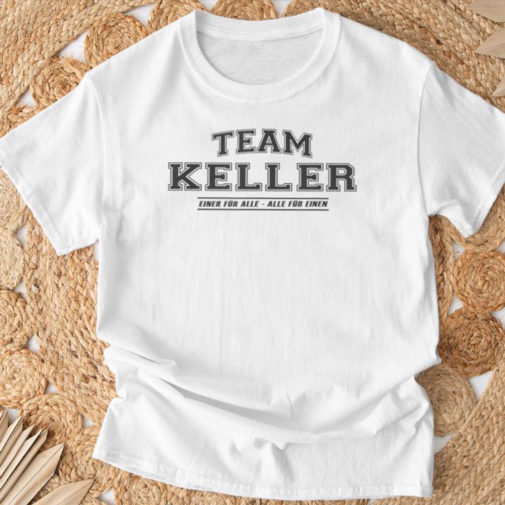 Team Keller Stolze Familie Nachname Geschenk T-Shirt Geschenke für alte Männer