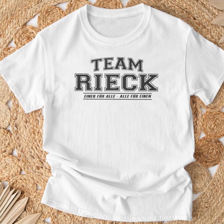 Team Rieck Stolze Familie Nachname Geschenk T-Shirt Geschenke für alte Männer