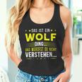 Damen Das Ist Ein Wolf Ding Spruch Für Familie Wolf Mit-Ausschnitt Tank Top