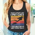 Damen Das Ist Was Ich Mache Ich Streichle Katzen I Scuba Dive & Ich Weiß Dinge Mit-Ausschnitt Tank Top