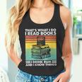 Damen Das Ist Was Ich Tue Ich Lese Buch Ich Trinke Rum & Ich Weiß Dinge Mit-Ausschnitt Tank Top