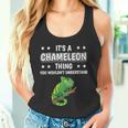 Damen Ist So Ein Chamäleon Ding Lustiger Spruch Chamäleons Mit-Ausschnitt Tank Top