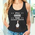 Damen Ist So Ein Gans Ding Lustiger Spruch Gänse Mit-Ausschnitt Tank Top