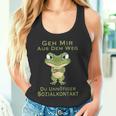 Frog Geh Mir Aus Dem Weg Du Unnötiger Sozialkontakt Geh Mir Aus Tank Top