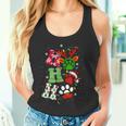 Ho Ho Ho Christmas Pajamas Cat Dog Paw Print For Puppy Lover Tank Top