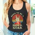 To Be Rockstar Heavy Metal Hand Hornintage Retro Born Tank Top