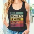 Ruhe Behalten Regelt The Saying In Retro Colours S Tank Top