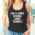 Sims Last Name Family Tree Birthday Reunion Idea Tank Top