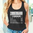 Zimmermann Stundenlohn Zimmermeister Gehalt Carpenter Saying Tank Top