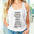 Rudolph And Santa Claus Reindeer Name Christmas Eve Tank Top