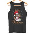 Creepy Christmas Scary Snowman Tank Top