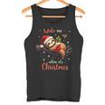 Cute Christmas Fautier Wake Me Up When Christmas Tank Top