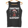 Dachshund Wiener Doxie Dog Nightdress Pyjamas Christmas Tank Top