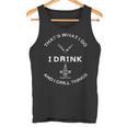 Damen Das Ist Was Ich Tue Ich Trinke Und Ich Grille Dinge Mit-Ausschnitt Tank Top