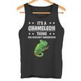 Damen Ist So Ein Chamäleon Ding Lustiger Spruch Chamäleons Mit-Ausschnitt Tank Top