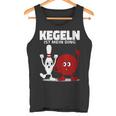 Damen Lustige Kugel & Kegel I Kegeln I Kegeln Ist Mein Ding Mit-Ausschnitt Tank Top