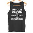 Onkel Devon Ist Großartig Und Weiß Dinge Tank Top