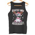 Reindeer Was Ausverkauft Christmas Unicorn Slogan Tank Top