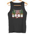 Retro Groovy Cowboy Snowmans Western Cactus Howdy Christmas Tank Top