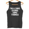 Sims Last Name Family Tree Birthday Reunion Idea Tank Top