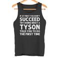 Tyson Lustiger Nachname Familienbaum Geburtstagswiedervereinigung Idee Tank Top