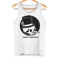 Creepy Christmas Skull Snowman Cute Scary Gift Holiday Premium Tank Top