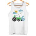 Kinder Geburtstag Traktor 6 Jahre Junge Bauernhof Zahl Tank Top