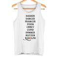 Rudolph And Santa Claus Reindeer Name Christmas Eve Tank Top