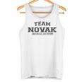 Team Novak Proud Family Last Name Gray Tank Top