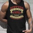 Damen Achtung Es Ist Ein Wagner Ding Nachname Namensschild Mit-Ausschnitt Tank Top Geschenke für Ihn