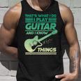 Damen Das Ist Was Ich Tue Ich Spiele Gitarre Und Ich Weiß Dinge Mit-Ausschnitt Tank Top Geschenke für Ihn