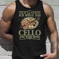 Das Ist Was Ich Mach Ich Spiel Das Cello Und Weiß Dinge Tank Top Geschenke für Ihn