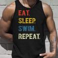 Eat Sleep Swim Repeat Schwimmer Schwimmen Tank Top Geschenke für Ihn