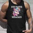 Unicorn Meme Based Ich Hasse Menschen Tank Top Geschenke für Ihn