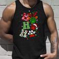 Ho Ho Ho Christmas Pajamas Cat Dog Paw Print For Puppy Lover Tank Top Gifts for Him