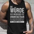 Basic Law Article 1 Die Würde Des Menschen Ist Unantastbar Tank Top Geschenke für Ihn