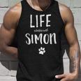 Life Is Better With Simon Dog Name Tank Top Geschenke für Ihn