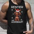 Reindeer Was Out Sold Dachshund Christmas Tank Top Geschenke für Ihn