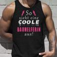 So Sieht Ein Coole Bauhelferin Aus Tank Top Geschenke für Ihn