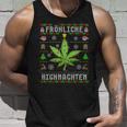 Ugly Christmas Frohe Highnachten Marihuana Weed Geschenk Tank Top Geschenke für Ihn