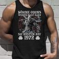 WikingerMänner Odin Wikinger Jahrgang 1972 Geburtstags Tank Top Geschenke für Ihn