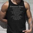 Zimmererer Unser Prayer Zimmerin Zimmererei Zimmermann Work Tank Top Geschenke für Ihn