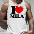 Ich Liebe Mila German Langu Gray Tank Top Geschenke für Ihn