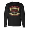 Achtung Es Ist Ein Krause Ding Last Name Plate Langarmshirts Geschenkideen