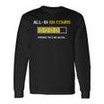 All-In En Cours Poker Humour Cadeau Poker Homme Tapis Jetons T-shirt à manches longues Idées cadeaux