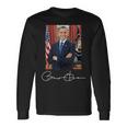 Barack Obama Signature And Portrait Langarmshirts Geschenkideen