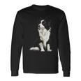 Border Collie Dog Pet Illustration Border Collie Langarmshirts Geschenkideen