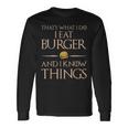 Burger Das Ist Was Ich Esse Und Weiß Dinge Langarmshirts Geschenkideen