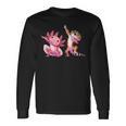 Cute Kawaii Leopard Gecko Dabbing Axolotl Friends Boys Long Sleeve T-Shirt Gifts ideas